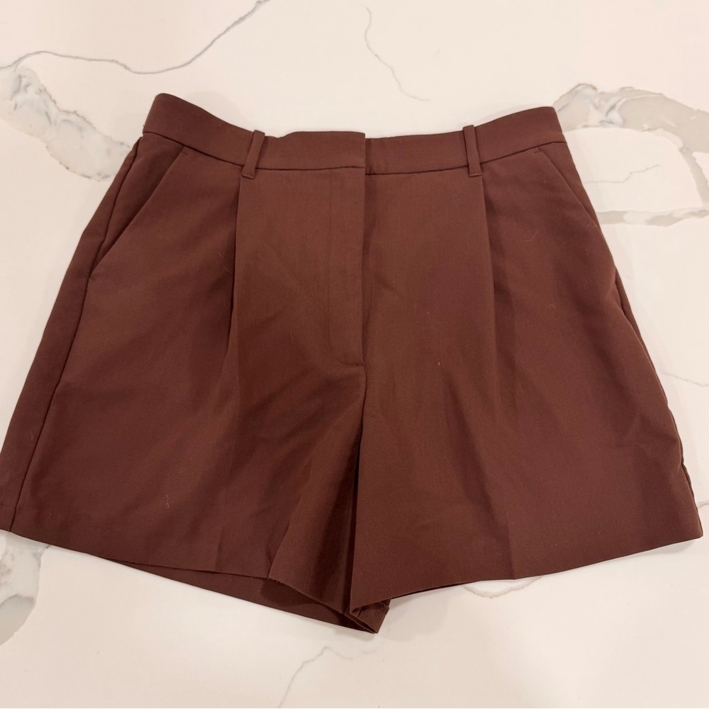 Abercrombie & Fitch High-Waist Brown Tailored Shorts L